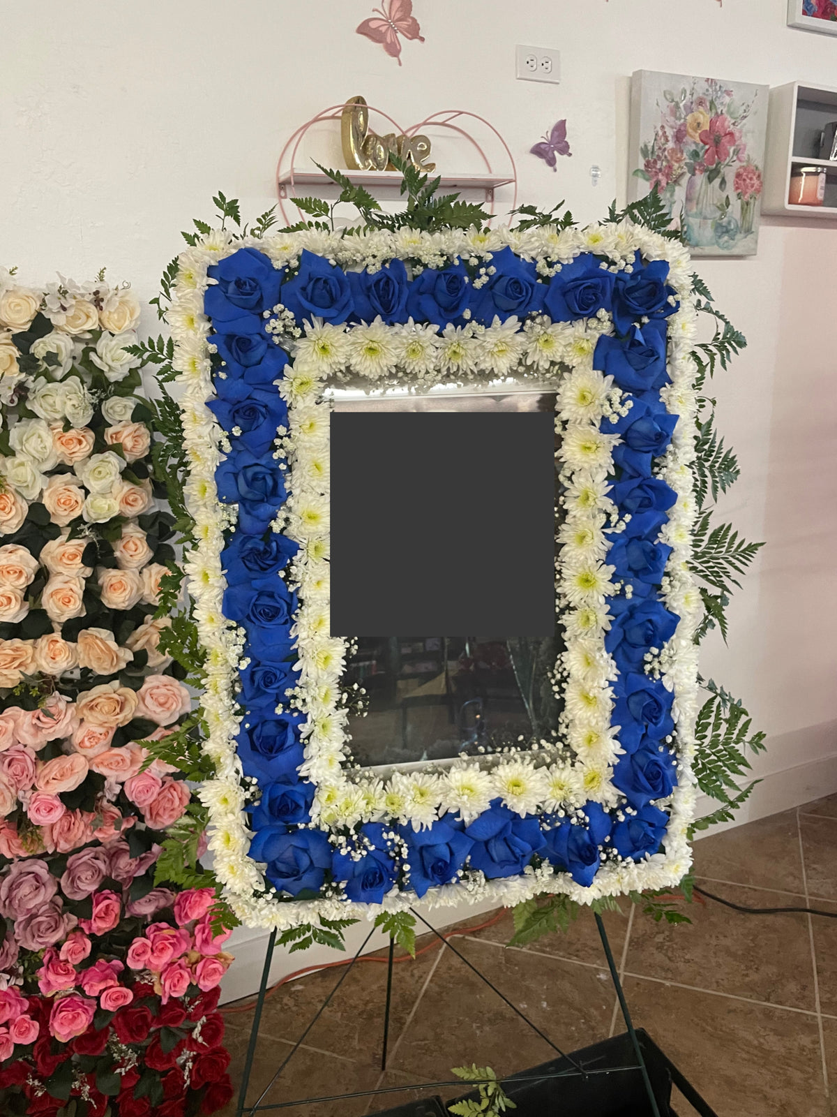 Blue Rose Frame by Bianca's Flowers