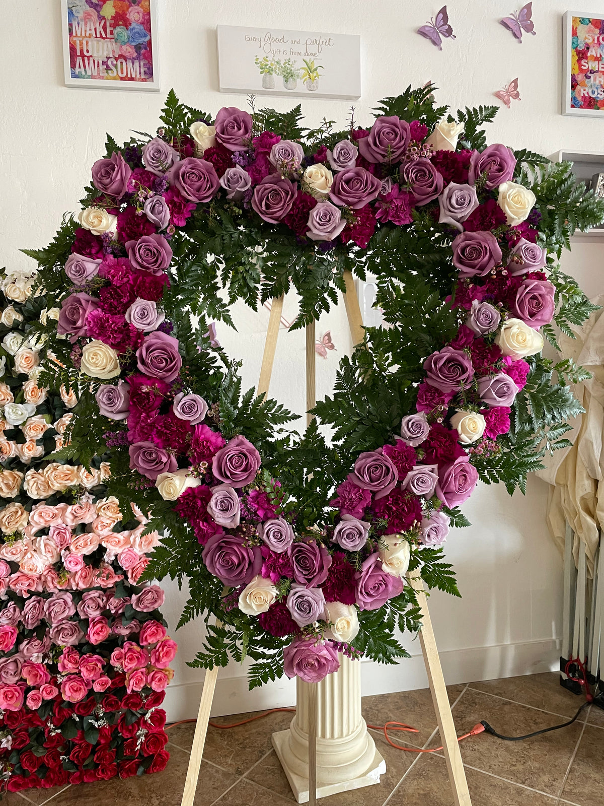 Purple Love Heart by Bianca's Flowers
