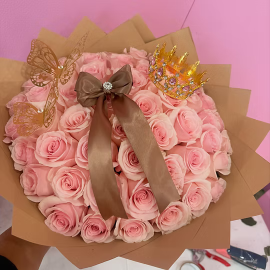 Nude Pink Bouquet by Bianca's Flowers