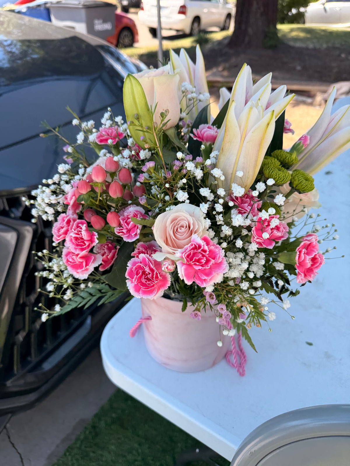Luxury Pink Lily Box by Bianca's Flowers