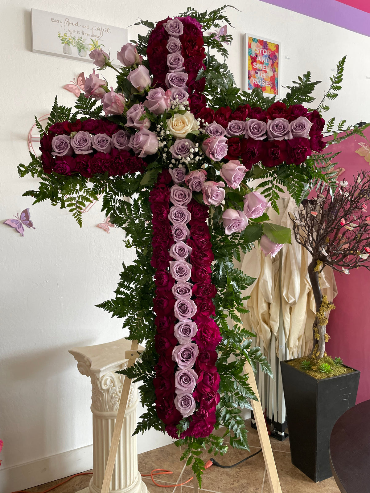 Purple Cross by Bianca's Flowers