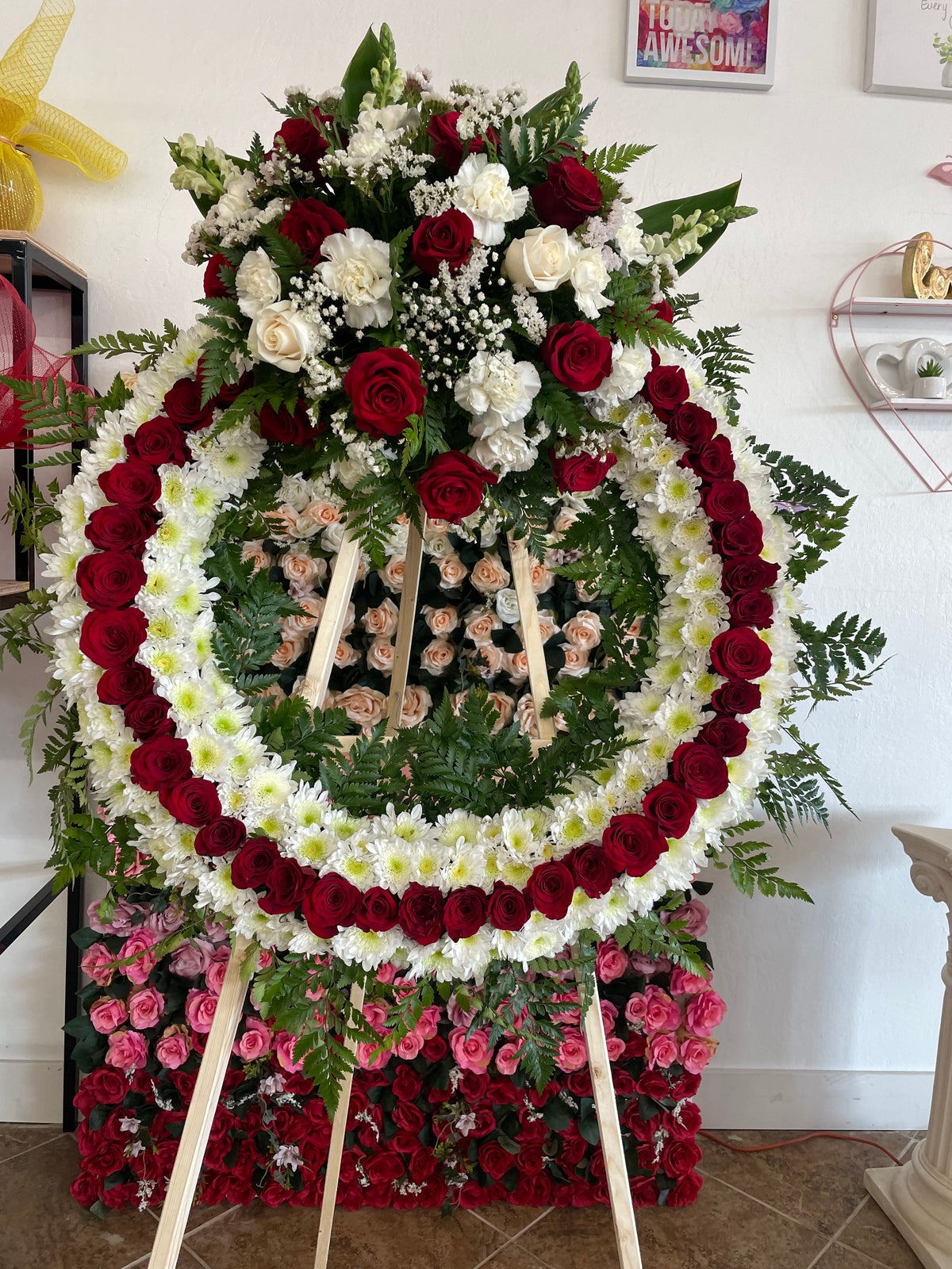 Red Wreath by Bianca's Flowers