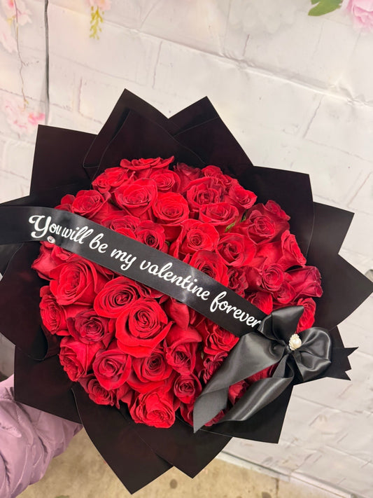Custom Ribbon Rose Bouquet by Bianca's Flowers