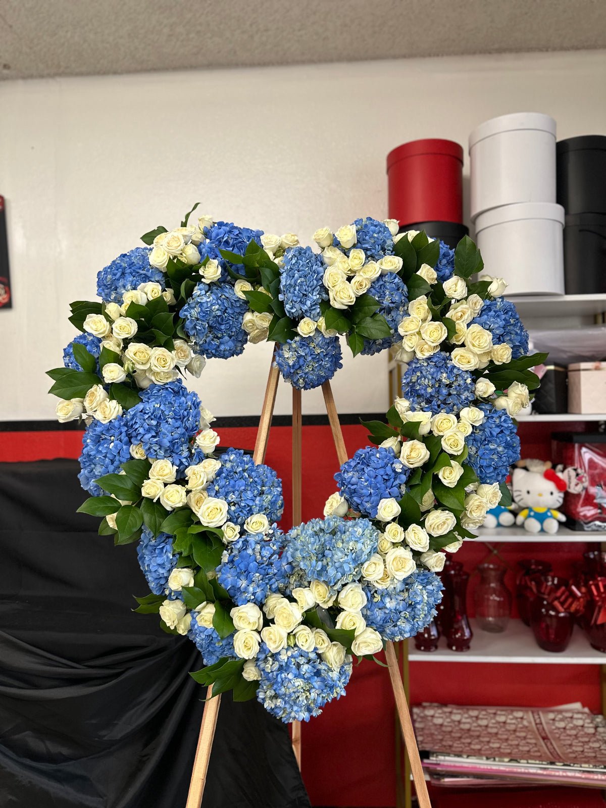 Blue Hydrangea Heart by Bianca's Flowers