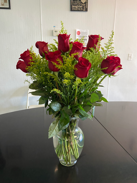 Red Romance Vase by Bianca's Flowers