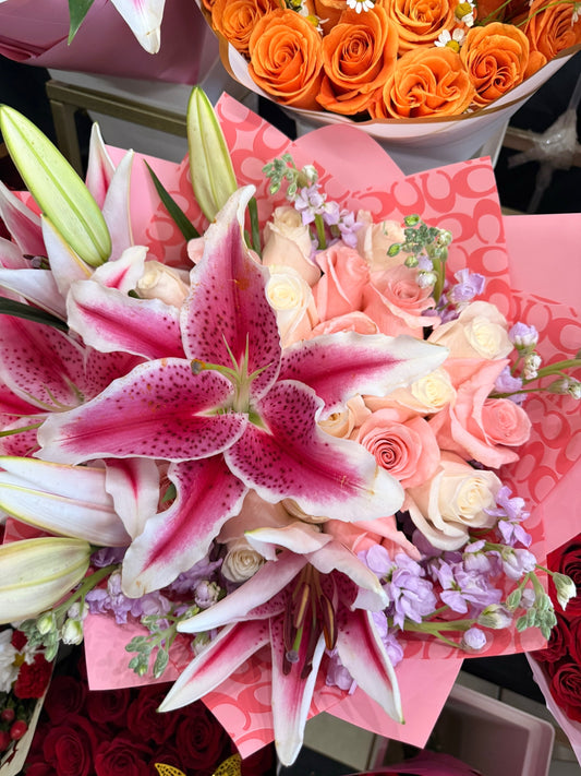 Coach Pink Stargazer by Bianca's Flowers