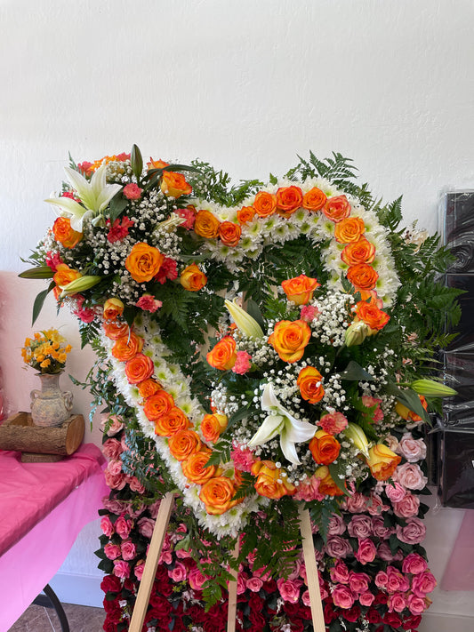 Orange Blossom Heart by Bianca's Flowers