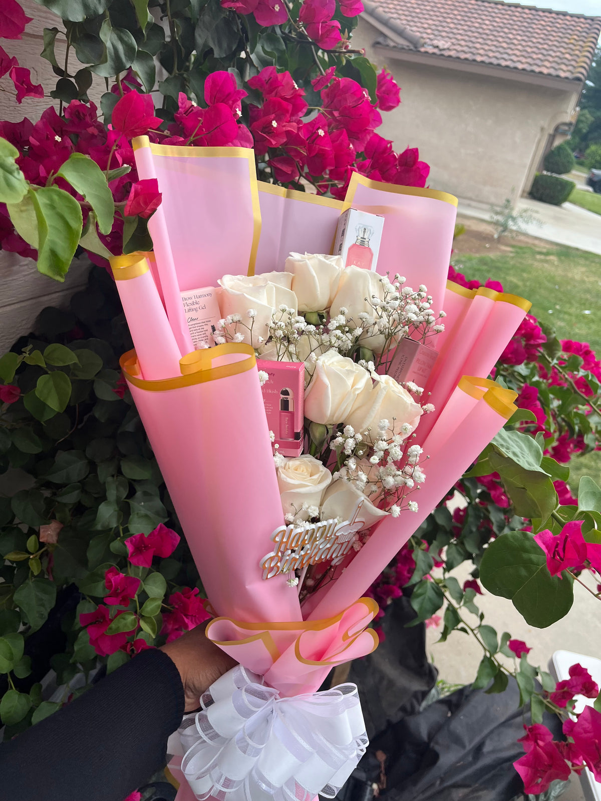 Makeup Flat Bouquet by Bianca's Flowers