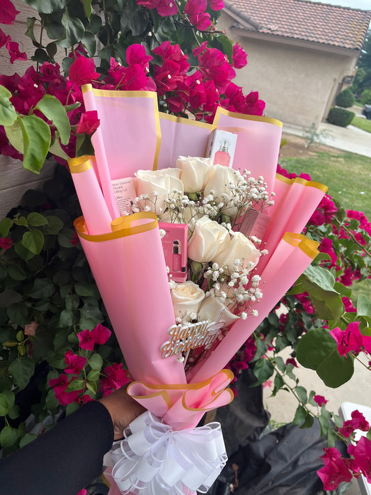 Makeup Flat Bouquet by Bianca's Flowers