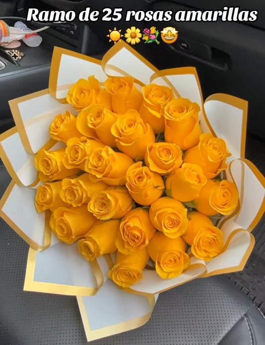 Yellow Rose Bouquet by Bianca's Flowers