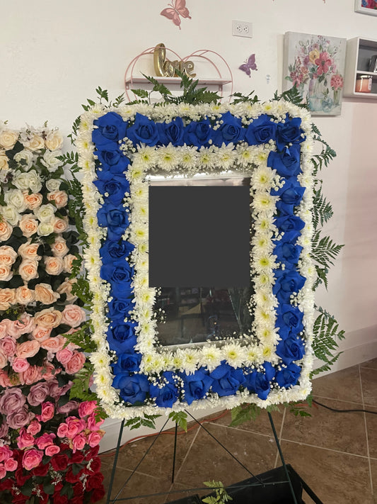 Blue Rose Frame by Bianca's Flowers