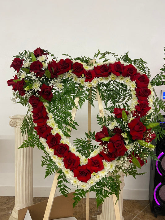 Heart Wreath by Bianca's Flowers
