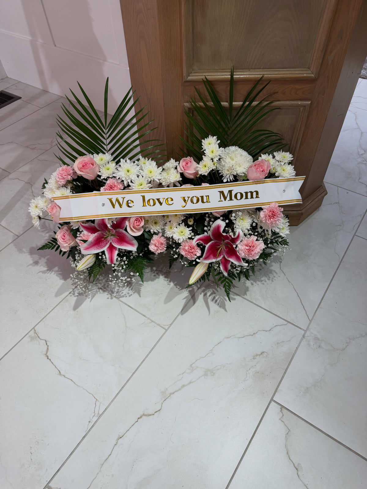 2 Sets Of Pink Sympathy Flowers by Bianca's Flowers