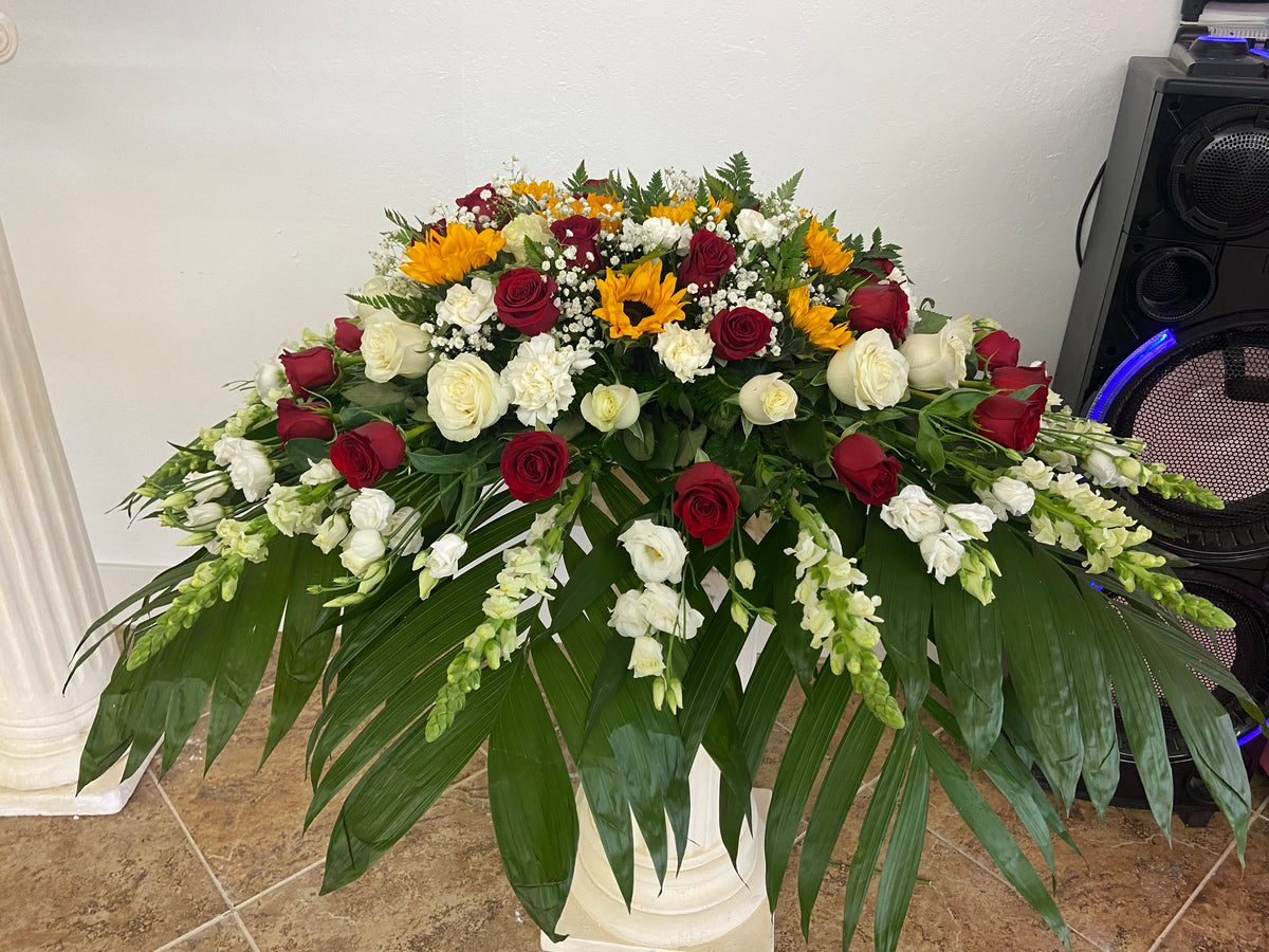 Sunflower Casket Spray by Bianca's Flowers