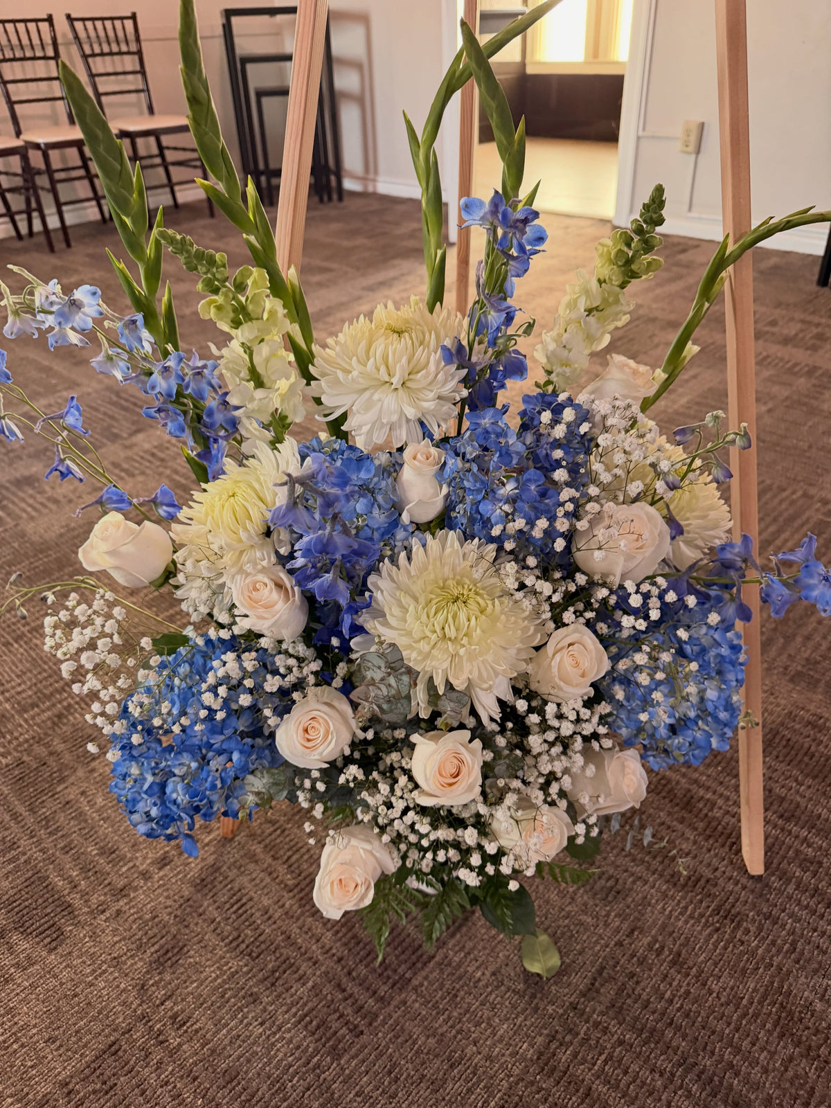 Funeral centerpieces by Bianca's Flowers
