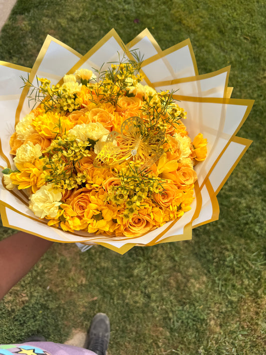 Yellow Flower Burst by Bianca's Flowers