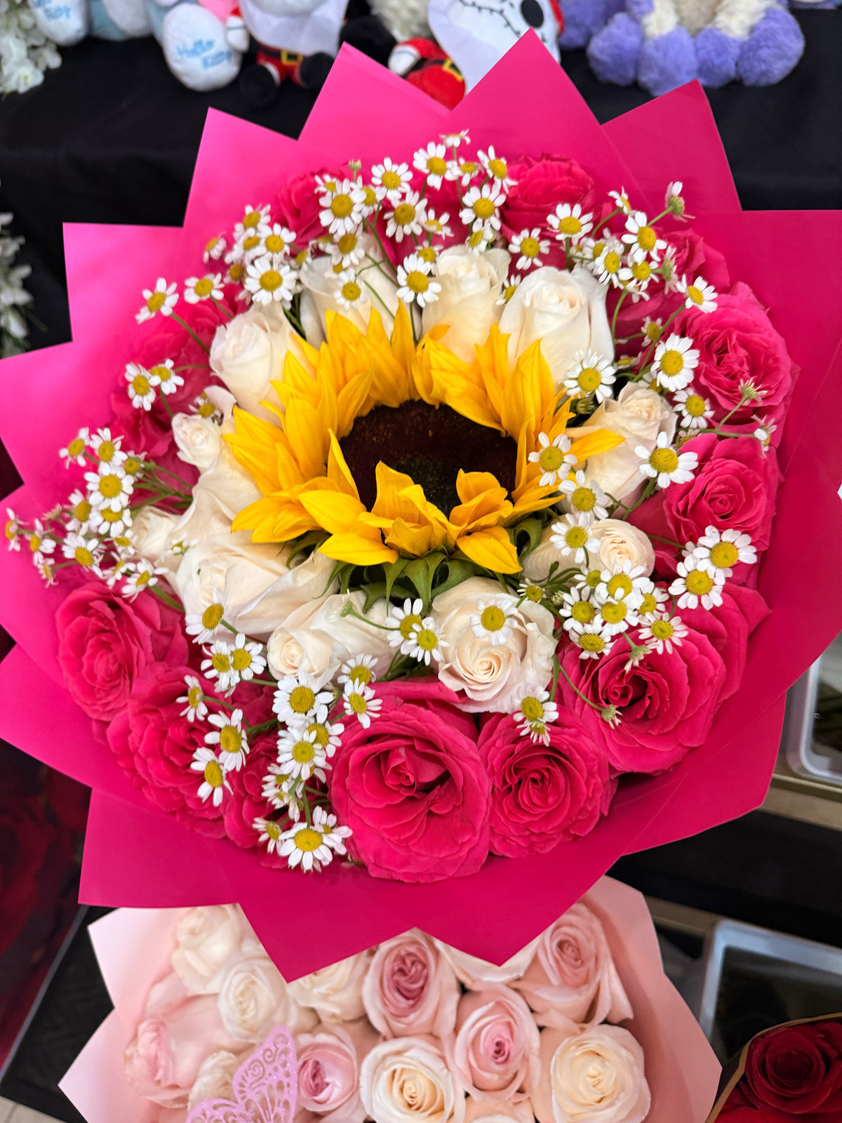 Pink Sunflower Ramo by Bianca's Flowers
