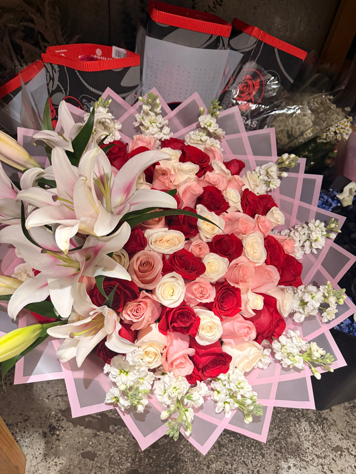 Pink and Red Cashmere by Bianca's Flowers