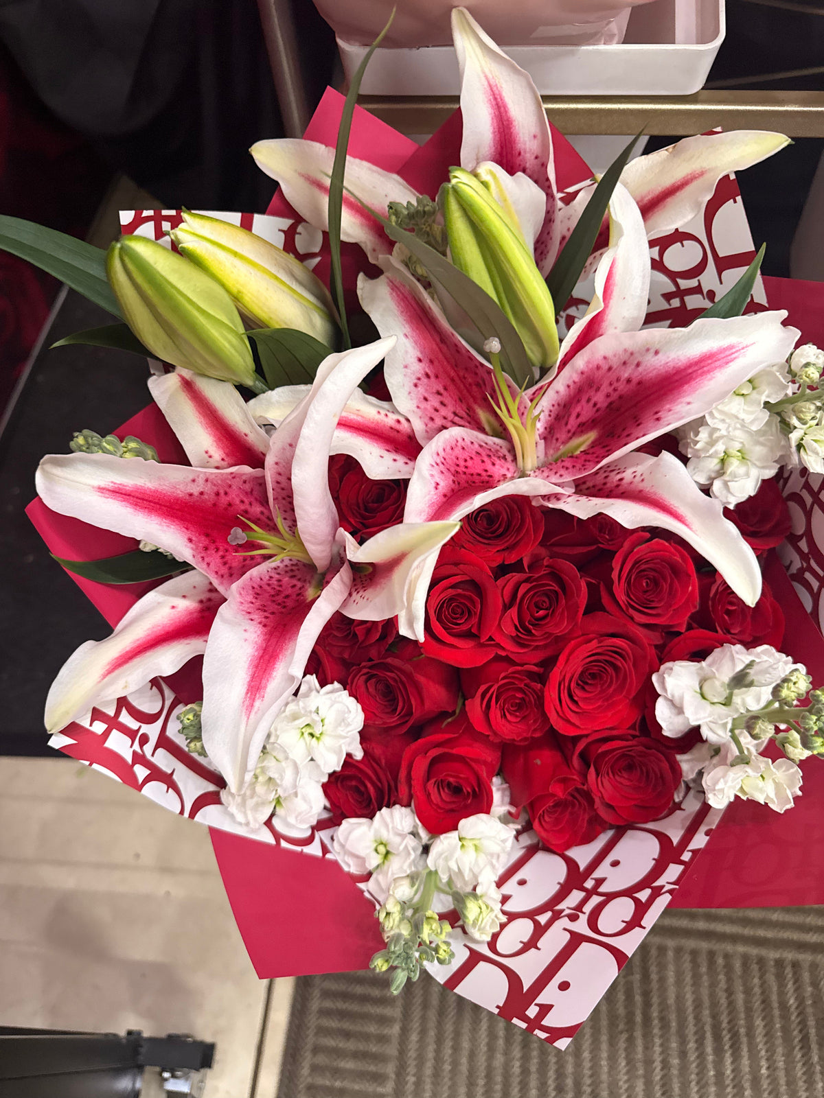 Pink Lily Charm by Bianca's Flowers