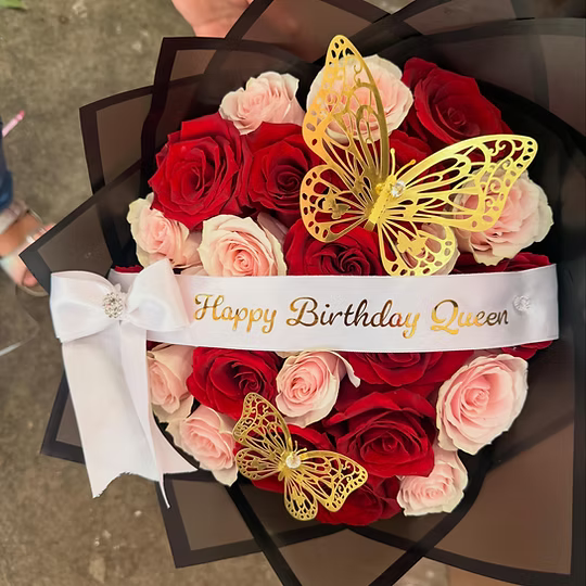 Red & Pink Love Duo by Bianca's Flowers